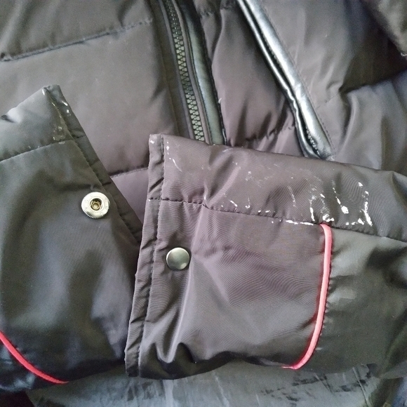 Diamond Trail black down puffer winter coat - Picture 9 of 13